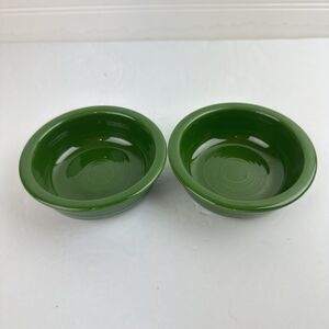 Set of 2 Vintage Homer Laughlin Fiestaware FIESTA Dark Green 4 3/4" Fruit Bowls